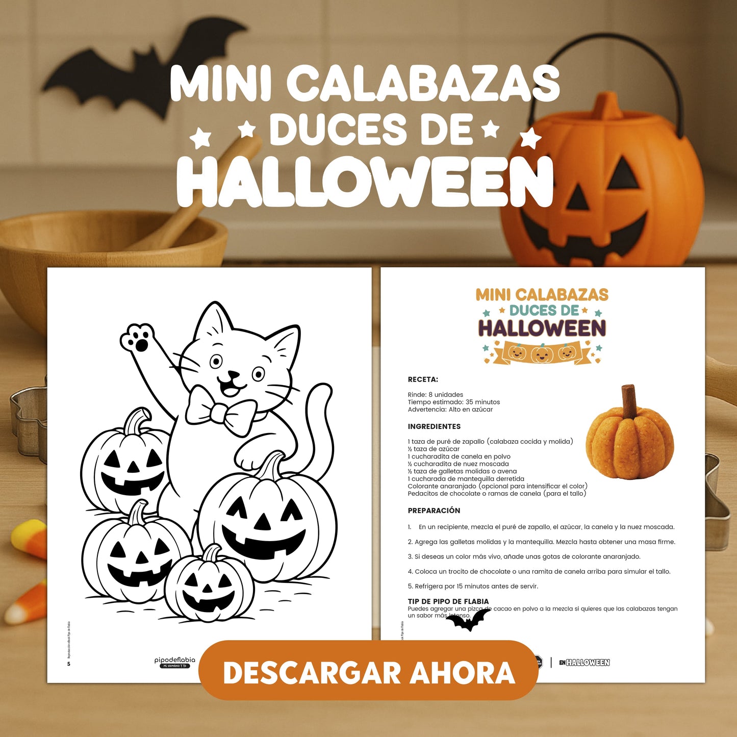 e-Book Premium Halloween: Cocina, Colorea y Disfruta el Terror con Sabor