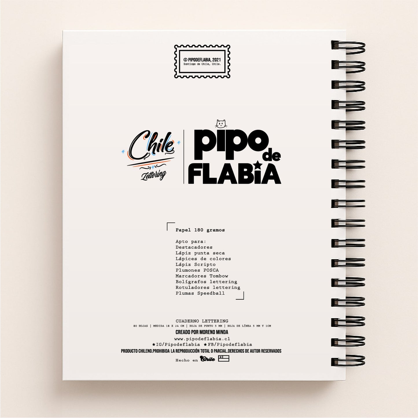 Cuaderno Lettering Chile – Pipo de Flabia
